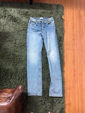RHUDE Classic Light Blue men Straight Jeans